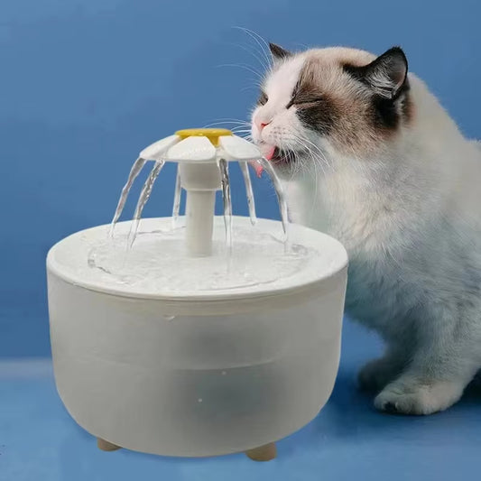 Automatic USB Pet Water Fountain – 1200ml Quiet Filtered Dispenser for Cats